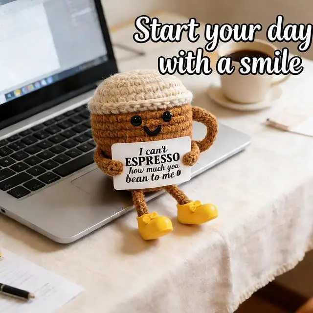 Alt view image 5 of 7 - Crochet Coffee Lover Gifts for Women Home Desk Decor