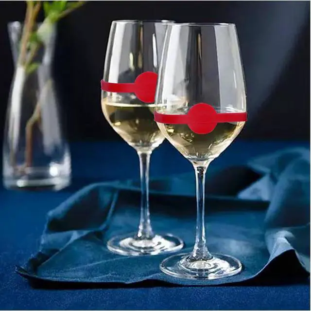 Alt view image 3 of 6 - Stretchable Drink Markers 24pcs, Wine Glass Markers, Drink Identifiers for Glasses Cup, Beer Bottle, Mug, Jar, Cocktail Glass, Drink Labels for Party