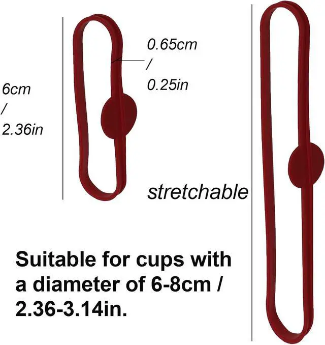 Alt view image 6 of 6 - Stretchable Drink Markers 24pcs, Wine Glass Markers, Drink Identifiers for Glasses Cup, Beer Bottle, Mug, Jar, Cocktail Glass, Drink Labels for Party