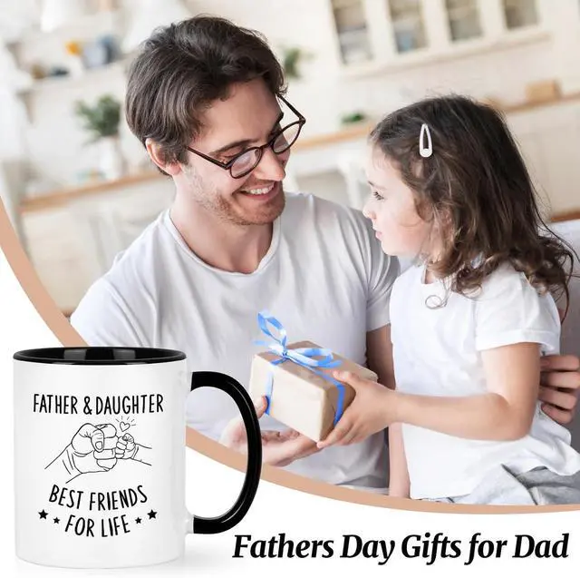 Alt view image 5 of 7 - YHRJWN Dad Gifts from Daughter, Fathers day Gift for Dad, Father & Daughter Best Friend for Life Mug, 11 Oz