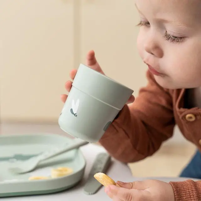 Alt view image 3 of 7 - Done by Deer Foodie Mini Mug Croco Green Baby Drinking Cup 135 ml Toddler-Friendly BPA-Free Microwave & Dishwasher Safe