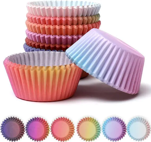 Main image of qiqee Gradient Cupcake Liners, 300 Count, Standard Size