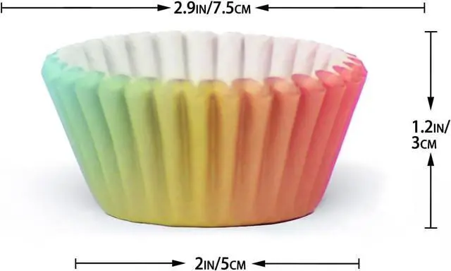 Alt view image 6 of 6 - qiqee Gradient Cupcake Liners, 300 Count, Standard Size