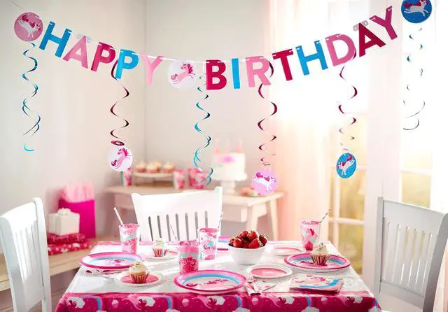 Alt view image 6 of 7 - American Greetings Unicorn Party Supplies, Paper Dessert Plates (40-Count)