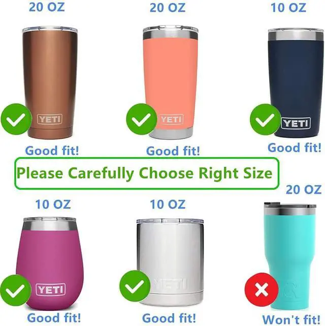 Alt view image 5 of 6 - Tumbler Lid for 20 Oz,2 Replacement Lids for 20oz Stainless Steel Tumbler Travel Cup Yeti,Ozark Trails and more Cooler Cup, Flip-top Splash Proof (Black, 20 OZ)