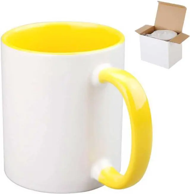 Main image of Ceramic Coffee Mug, 11oz Sublimation Blanks Mugs Coffee Mug with Handle, Restaurant Cups for Coffee Tea Cocoa Cappuccino Cereal, Matte White