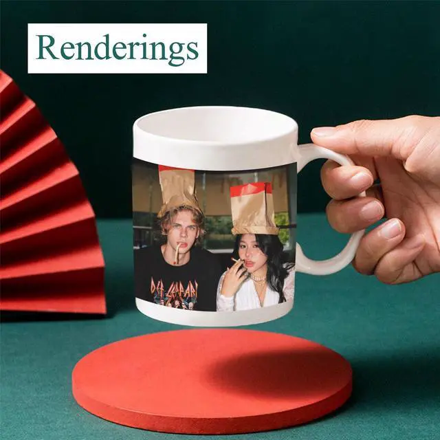 Alt view image 4 of 7 - Ceramic Coffee Mug, 11oz Sublimation Blanks Mugs Coffee Mug with Handle, Restaurant Cups for Coffee Tea Cocoa Cappuccino Cereal, Matte White