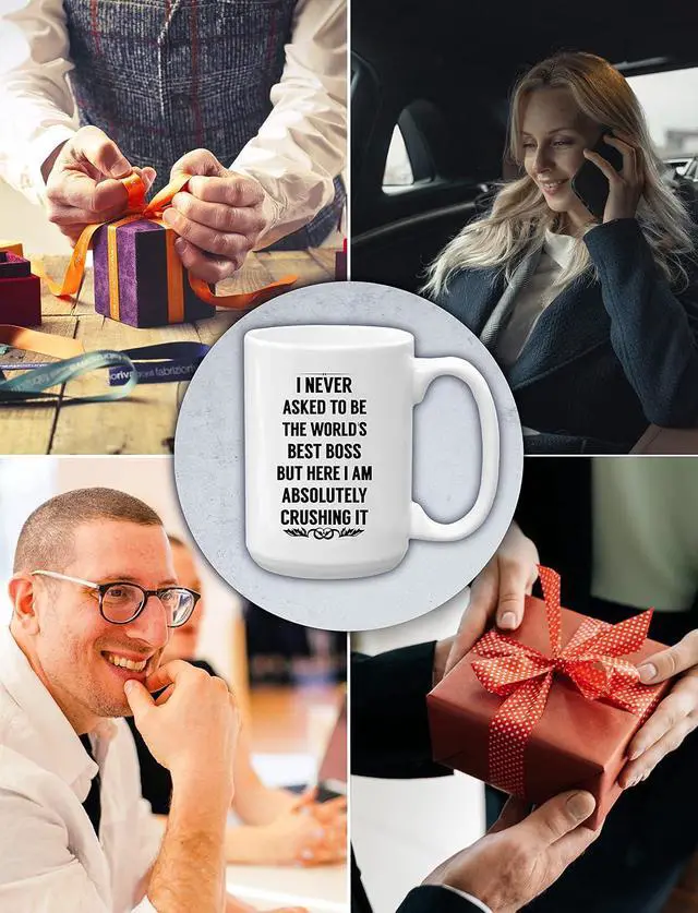 Alt view image 2 of 5 - Boss Gifts I Never Asked To Be The World's Best Boss, 15 oz