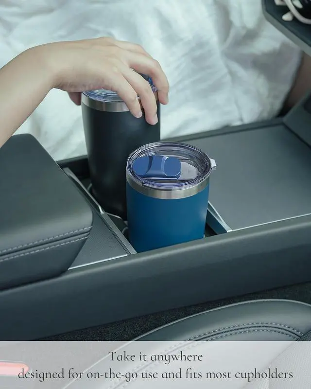 Alt view image 5 of 5 - 20oz Travel Coffee Tumbler, Insulated Travel Mug, Navy Blue