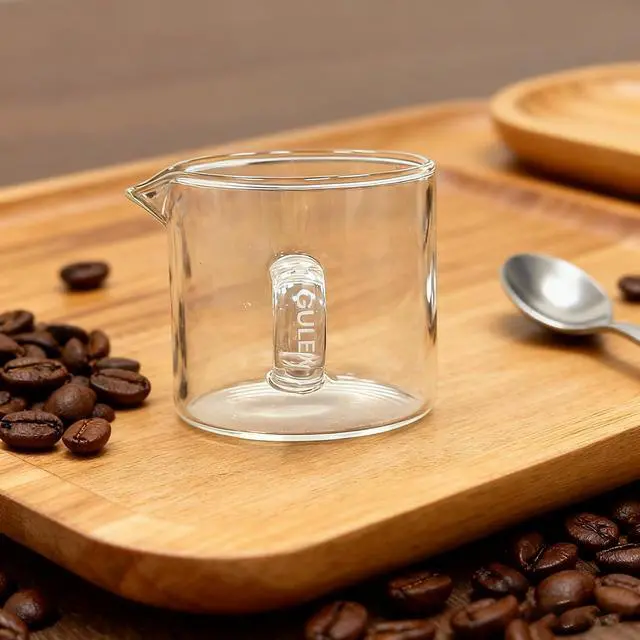 Alt view image 3 of 7 - Gulex Espresso Cups Shot Glass Coffee Cups with Pour Spout 4 oz Clear