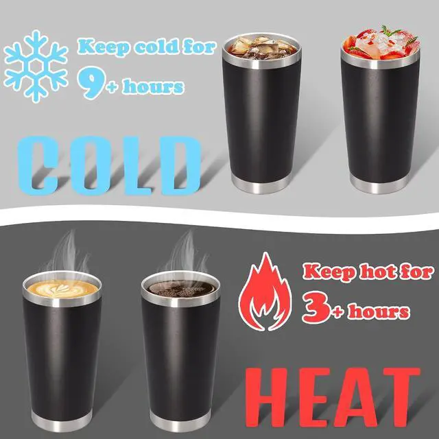 Alt view image 4 of 7 - 20 oz Tumbler Insulated Tumblers Stainless Steel Coffee Mug,Black 1PCS