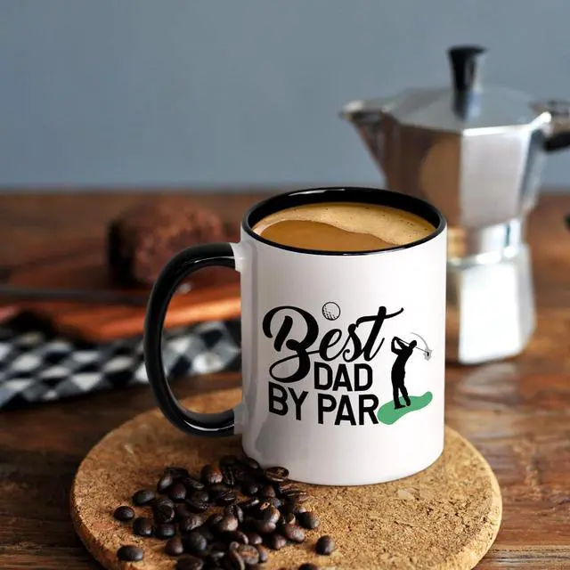 Alt view image 2 of 7 - YHRJWN Golf Gifts for Dad, Golf Gifts for Men, Best Dad Coffee Mug, Father's Day Birthday Gift, Father's Day Gift from Daughter Son, Funny Daddy Mug by Par, 11 Oz