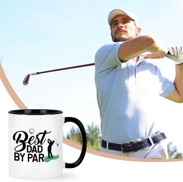 Alt view image 4 of 7 - YHRJWN Golf Gifts for Dad, Golf Gifts for Men, Best Dad Coffee Mug, Father's Day Birthday Gift, Father's Day Gift from Daughter Son, Funny Daddy Mug by Par, 11 Oz
