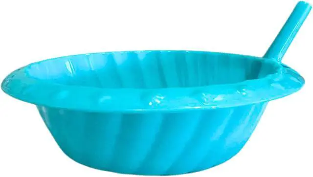 Alt view image 2 of 3 - Lunch Money Blue Cartoon Plastic Sipper Cereal Bowl with Straw, 14.5-oz. -Perfect for Kids Breakfast, Lunches, etc.