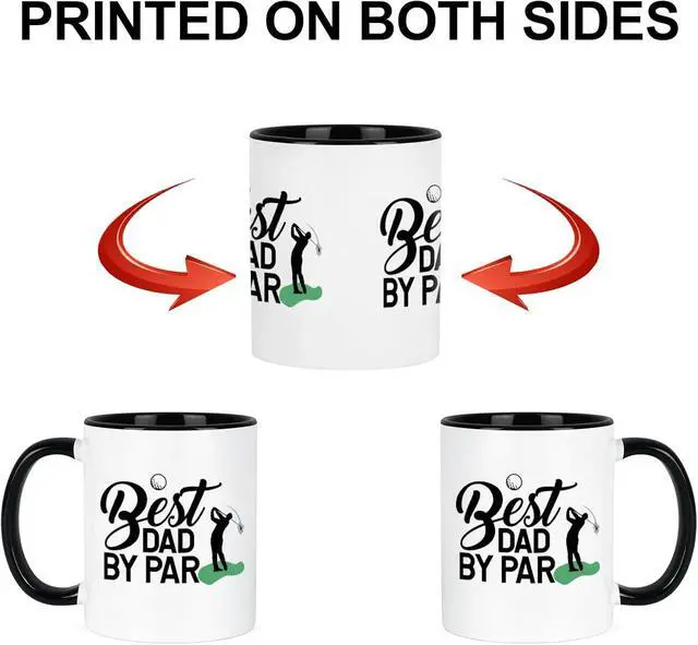 Alt view image 7 of 7 - YHRJWN Golf Gifts for Dad, Golf Gifts for Men, Best Dad Coffee Mug, Father's Day Birthday Gift, Father's Day Gift from Daughter Son, Funny Daddy Mug by Par, 11 Oz