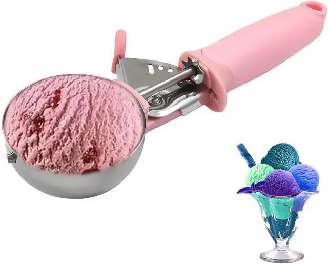 Main image of 1pc Pink 3.27oz Stainless Steel Ice Cream Scoop