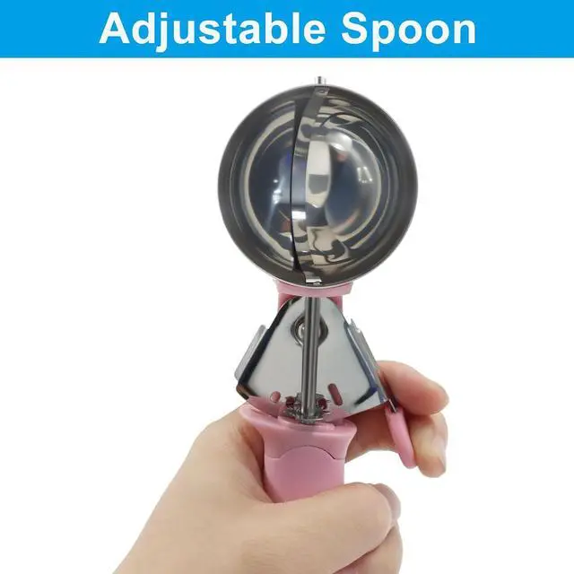 Alt view image 5 of 5 - 1pc Pink 3.27oz Stainless Steel Ice Cream Scoop