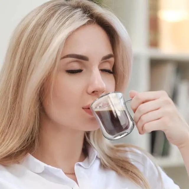 Alt view image 4 of 7 - ecooe Espresso Cups 4 Oz Double Walled Glasses Coffee Mugs Set of 2 120 ml