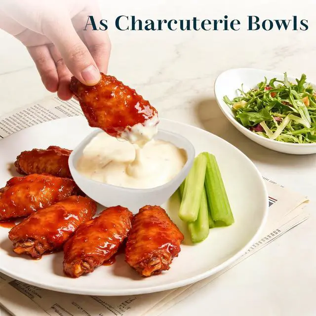 Alt view image 5 of 7 - 5 OZ Sauce Bowls Set of 6, Unbreakable Dipping Sauce Cups - White