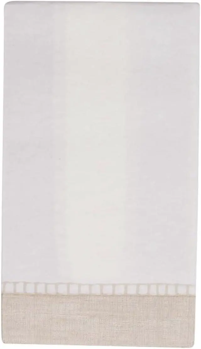 Alt view image 3 of 7 - Caspari Linen Border Paper Linen Guest Towel Napkins in Natural, 12 Per Package