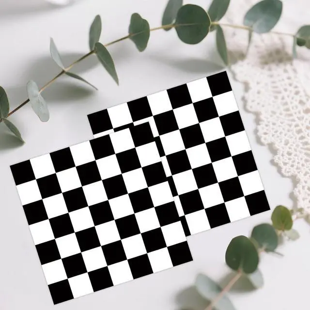 Alt view image 5 of 7 - 50 Pcs Race Car Paper Napkins 6.5 x 6.5 Inches, Black White Checkered Flag Theme Disposable Luncheon Dinner Party Napkins Cocktail Napkin for Race Car Birthday Party Decorations (Race Car)
