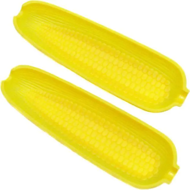 Main image of Chef Craft Select Plastic Corn Cob Dishes, 9.5 inches in length 2 piece set, Yellow