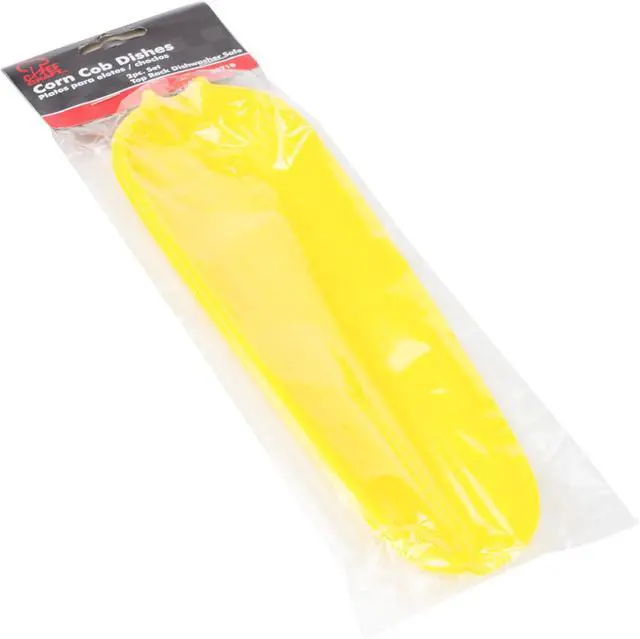 Alt view image 2 of 2 - Chef Craft Select Plastic Corn Cob Dishes, 9.5 inches in length 2 piece set, Yellow