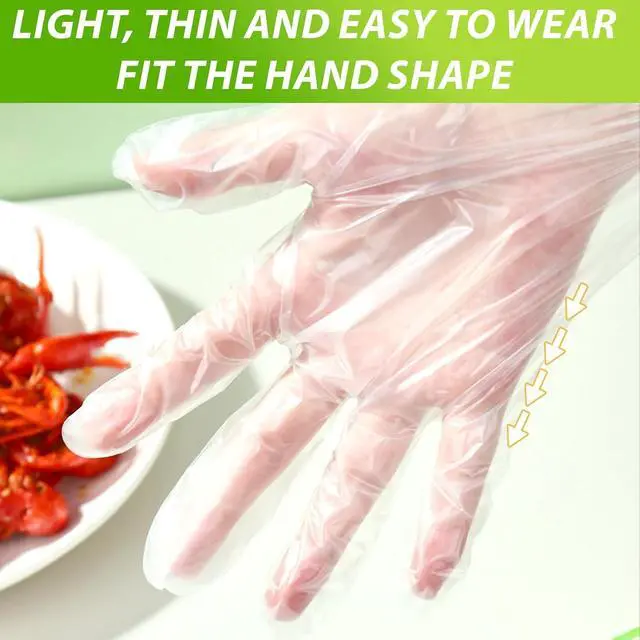 Alt view image 3 of 5 - TPE Gloves, Disposable Elastic Gloves for Food Handling, Cleaning, Beauty Care, Latex-Free