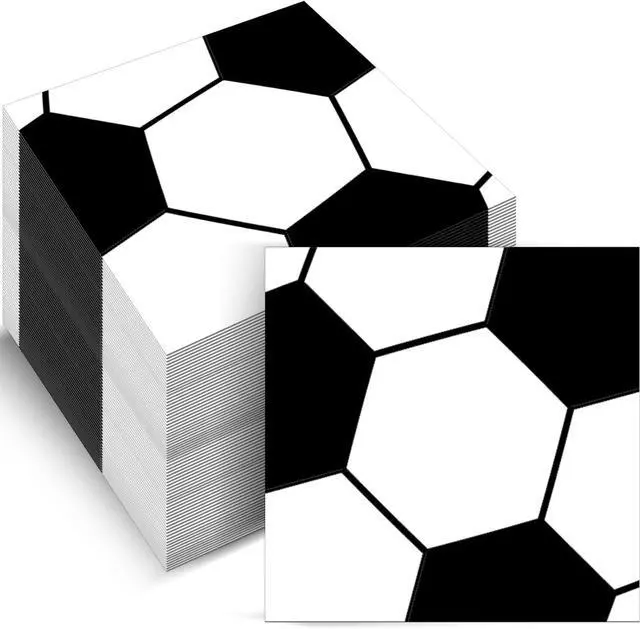 Main image of 50 Pcs Soccer Napkins - Disposable Paper Napkins for Sport Theme Party Lunch Decorations and Favor Set