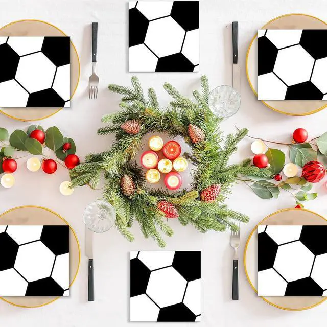 Alt view image 5 of 7 - 50 Pcs Soccer Napkins - Disposable Paper Napkins for Sport Theme Party Lunch Decorations and Favor Set