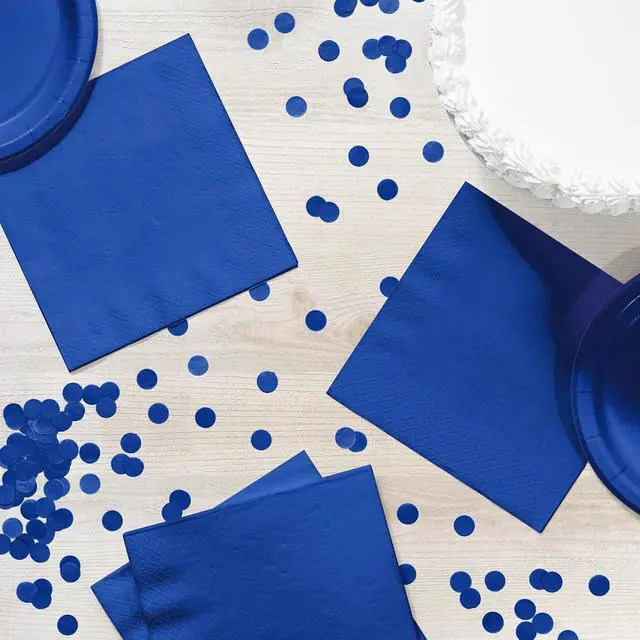 Alt view image 4 of 5 - Creative Converting Touch of Color 3-Ply Paper Lunch Napkins, 50 Count, Cobalt