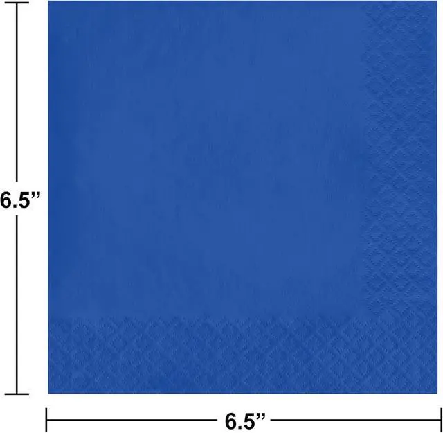 Alt view image 3 of 5 - Creative Converting Touch of Color 3-Ply Paper Lunch Napkins, 50 Count, Cobalt