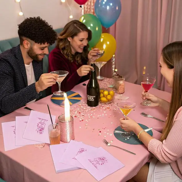 Alt view image 3 of 7 - Pink Martini Cocktail Napkins,Bikinis and Martinis Bachelorette Party Decor, A Bride In A Tini Bit Party Supplies, Pack of 50ct