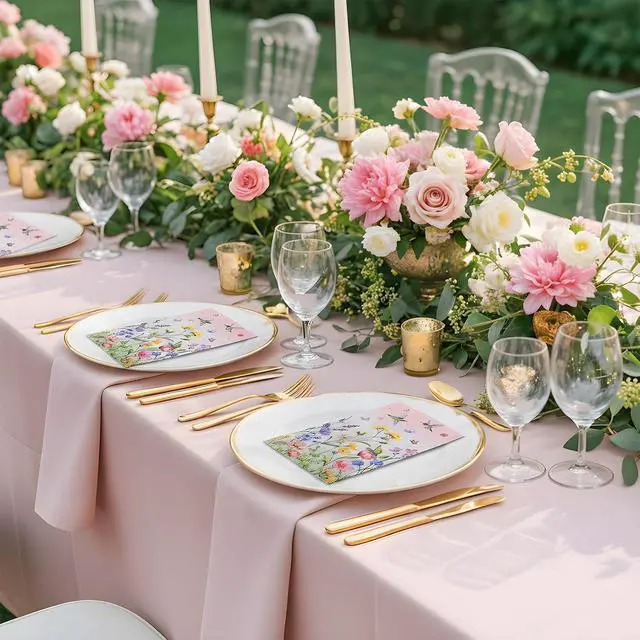 Alt view image 7 of 7 - Natnarr 60 Count Floral Guest Napkins, 2-Ply Disposable Paper Towels