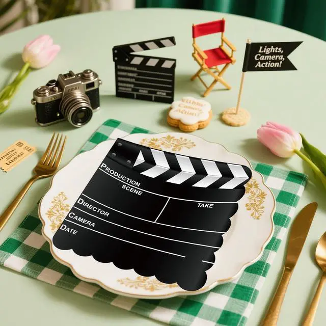 Alt view image 4 of 7 - 50Pcs Movie Night Scalloped Paper Napkins