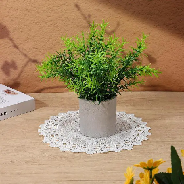 Alt view image 4 of 7 - 2 Pcs Vintage Crochet Doilies 10 Inch Round White Lace Doilies for Tables