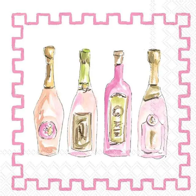 Main image of IHR Ideal Home Range Cocktail Napkins Rosanne Beck Disposable 3-Ply Paper Party Napkin Pack, 5" x 5", Champagne, (20-Count)