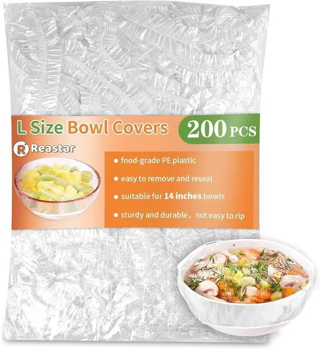 Main image of Reastar Bowl Covers for Bread Proofing, Plastic Shower Cap for Sourdough, L