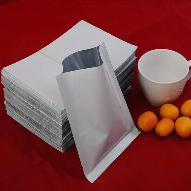 Alt view image 4 of 7 - PABCK 200Pcs White Metallic Mylar Foil Bags Open Top Heat Seal 2.4x3.5 inch