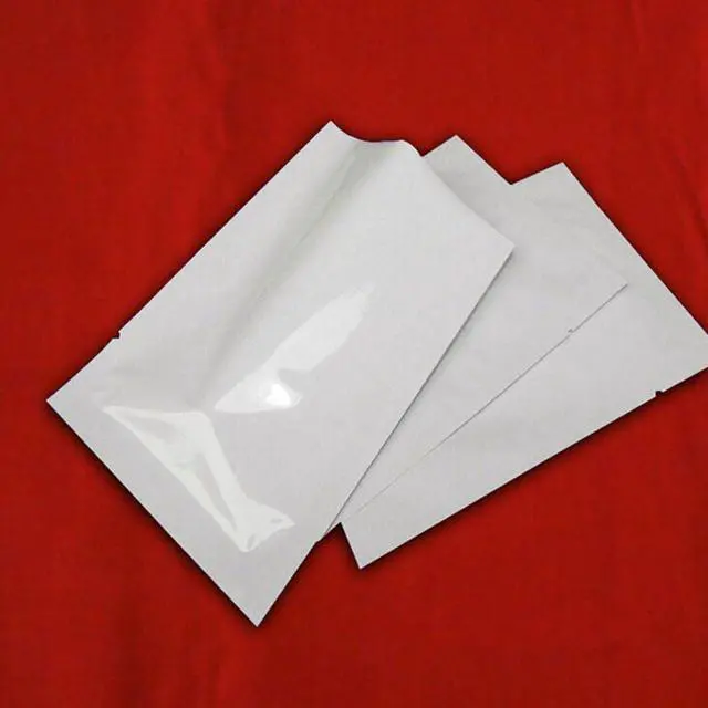 Alt view image 6 of 7 - PABCK 200Pcs White Metallic Mylar Foil Bags Open Top Heat Seal 2.4x3.5 inch