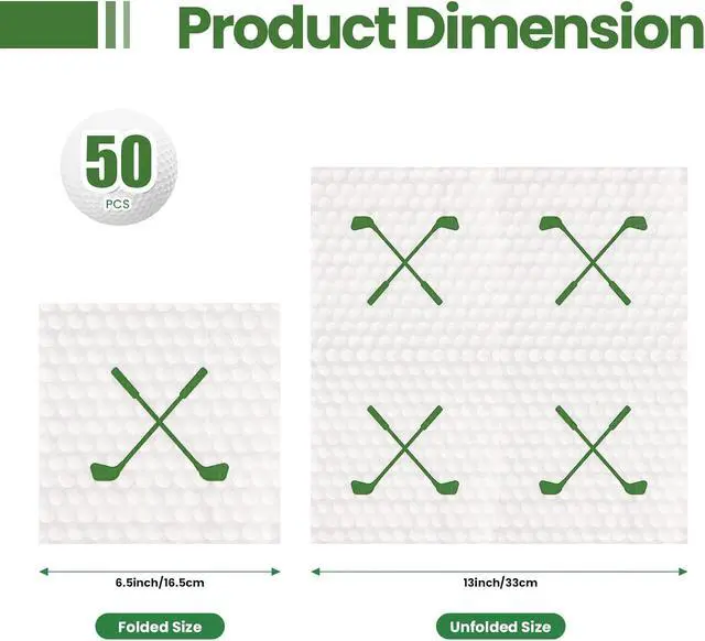 Alt view image 7 of 7 - 50 Pieces Golf Paper Napkins 13 x 13 Inches