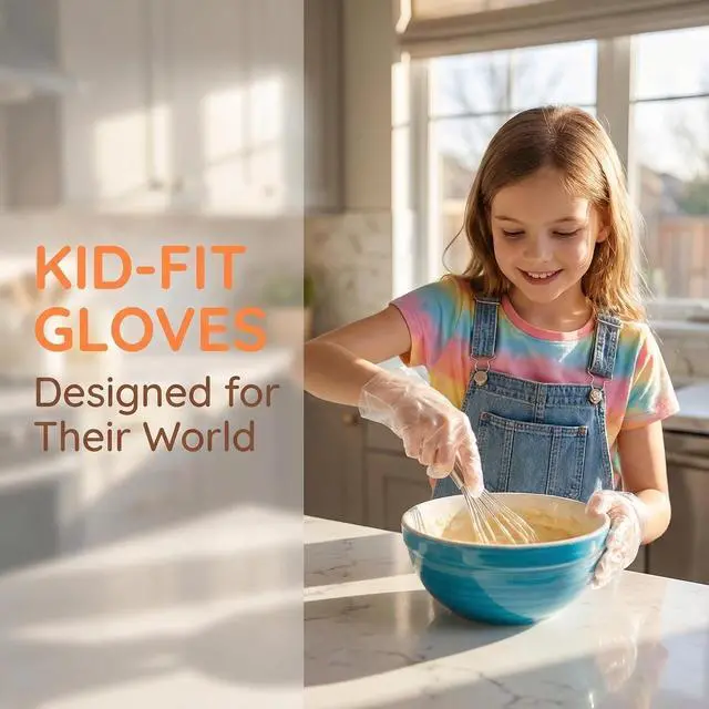 Alt view image 2 of 7 - Milisten Kids Disposable Gloves 100 Count Food Grade