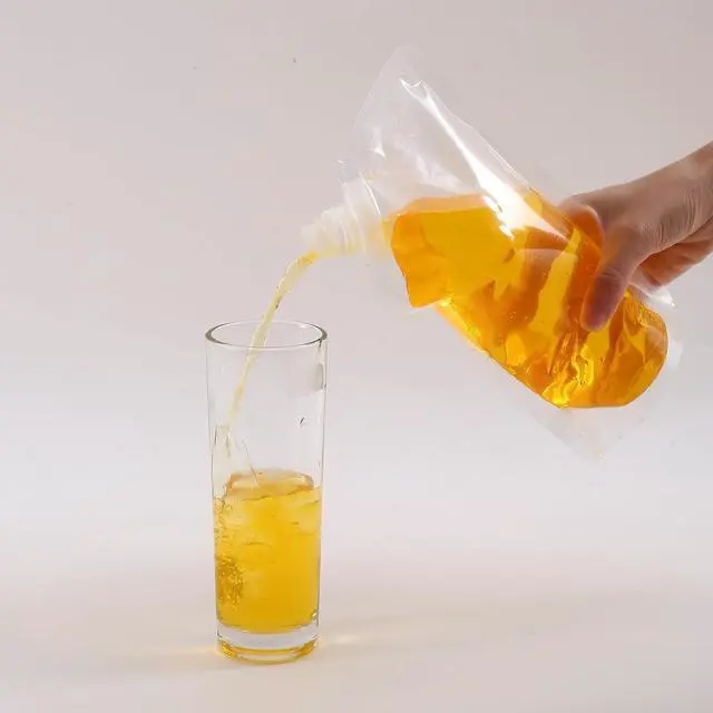 Alt view image 4 of 7 - Plastic Flasks for Liquor Hidden,Drink Pouches for Adults Alcohol,Rum Runners for Cruise Leak Proof set,Reusable and Concealable Booze Bags for Travel16OZx4-32OZx4)