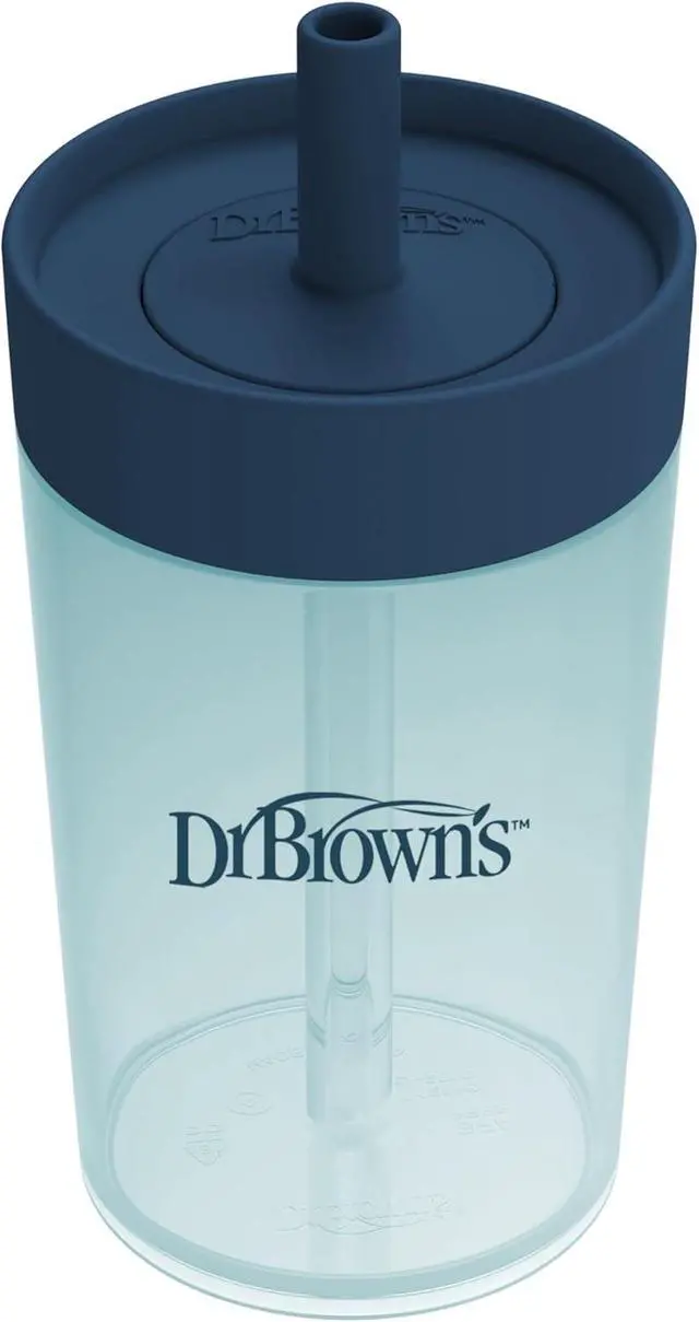 Alt view image 2 of 7 - Dr. Brown's Milestones Straw to 360 Cup Set, Blue Green, 2-Pack