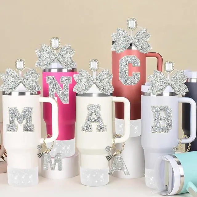 Alt view image 5 of 7 - 7PCS Initial Silver Cup Accessories for Stanley 30/40 oz, Silver A