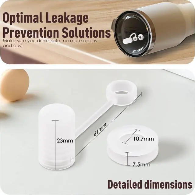Alt view image 2 of 6 - 3 Sets Silicone Leak Proof Kit Compatible for YETI Straw Cup