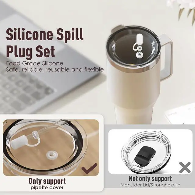 Alt view image 4 of 6 - 3 Sets Silicone Leak Proof Kit Compatible for YETI Straw Cup