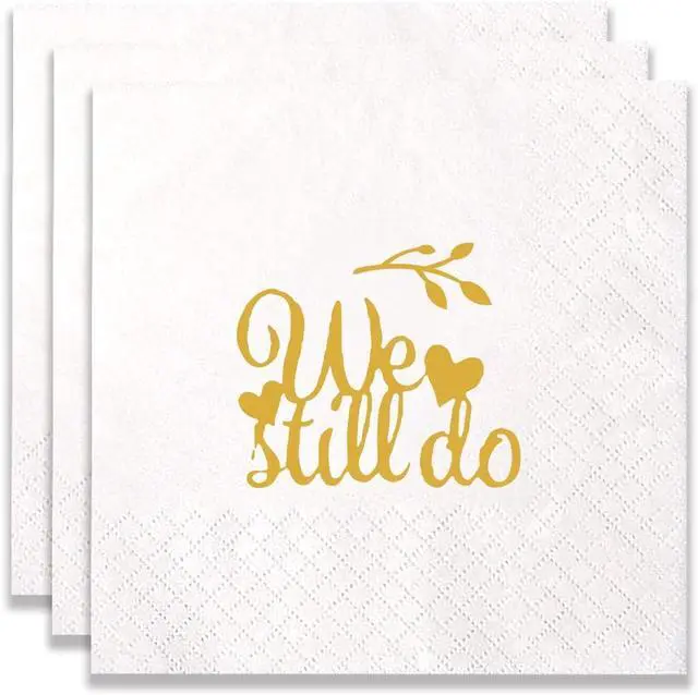 Main image of 100 Count of We Still Do Paper Napkins for Wedding Anniversary Party Decoration