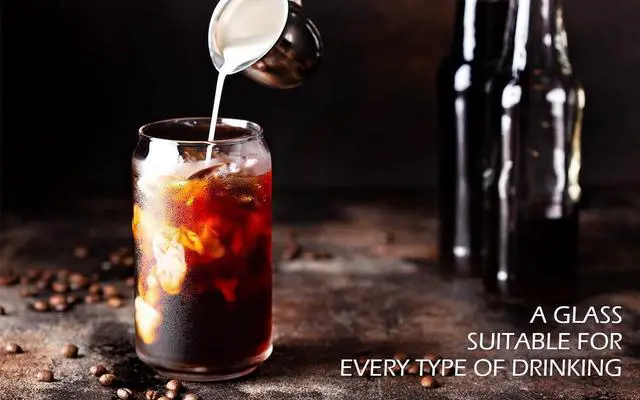 Alt view image 5 of 7 - Drinking Glasses with Lid, Straw, 16oz Glass Cup Iced Coffee Tumblers, 1 Pc