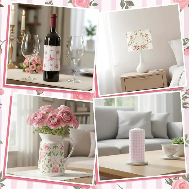 Alt view image 7 of 7 - 80 Pcs Pink Floral Napkins, 6.5 In Vintage Flower Napkins 2 Ply